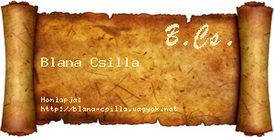 Blana Csilla névjegykártya
